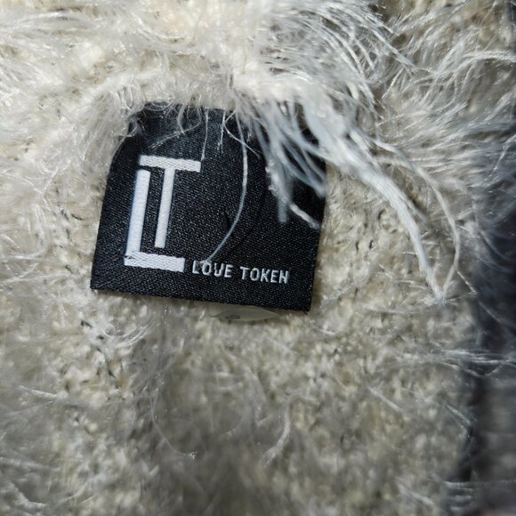 Love Token Fur Trim Open-Front Luxury BOHO Cascade Vest - Picture 10 of 12
